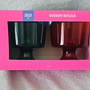 Tabitha Dessert Bowls - Forest Green and Mahogany